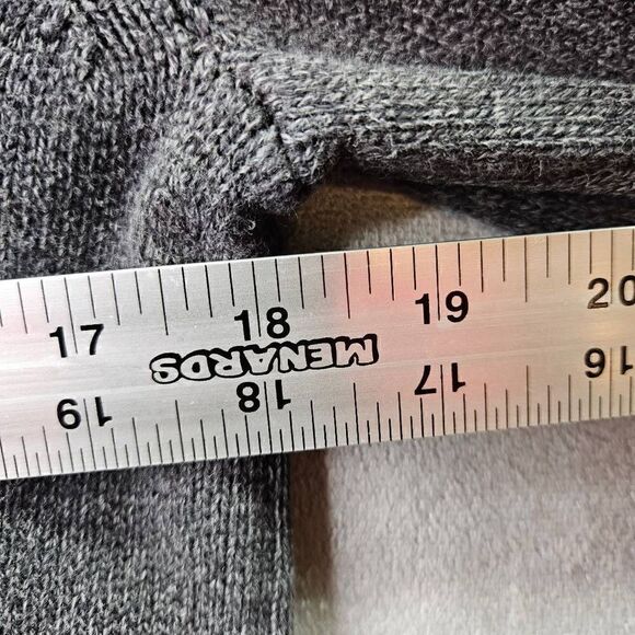 American Eagle Sweater Mens Sz M Gray Knit Athletic Fit 1/4 Zip Button Pullover - Picture 7 of 9